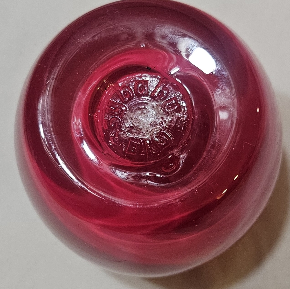 Glassybaby Red Votive Tealight Candle Holder - Pre triskelion Drinking Glass - Picture 2 of 4